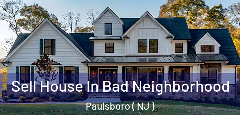  Sell House In Bad Neighborhood Paulsboro ( NJ )