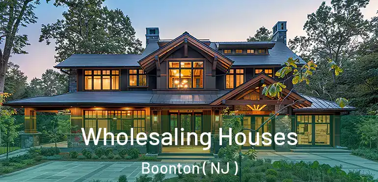  Wholesaling Houses Boonton ( NJ )